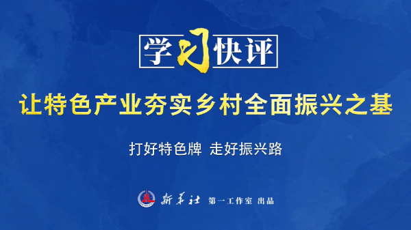 學(xué)習(xí)快評丨讓特色產(chǎn)業(yè)夯實鄉(xiāng)村全面振興之基